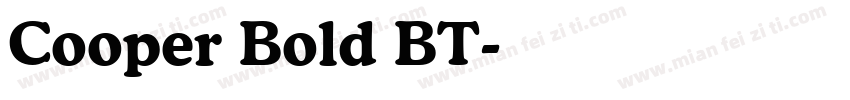 Cooper Bold BT字体转换